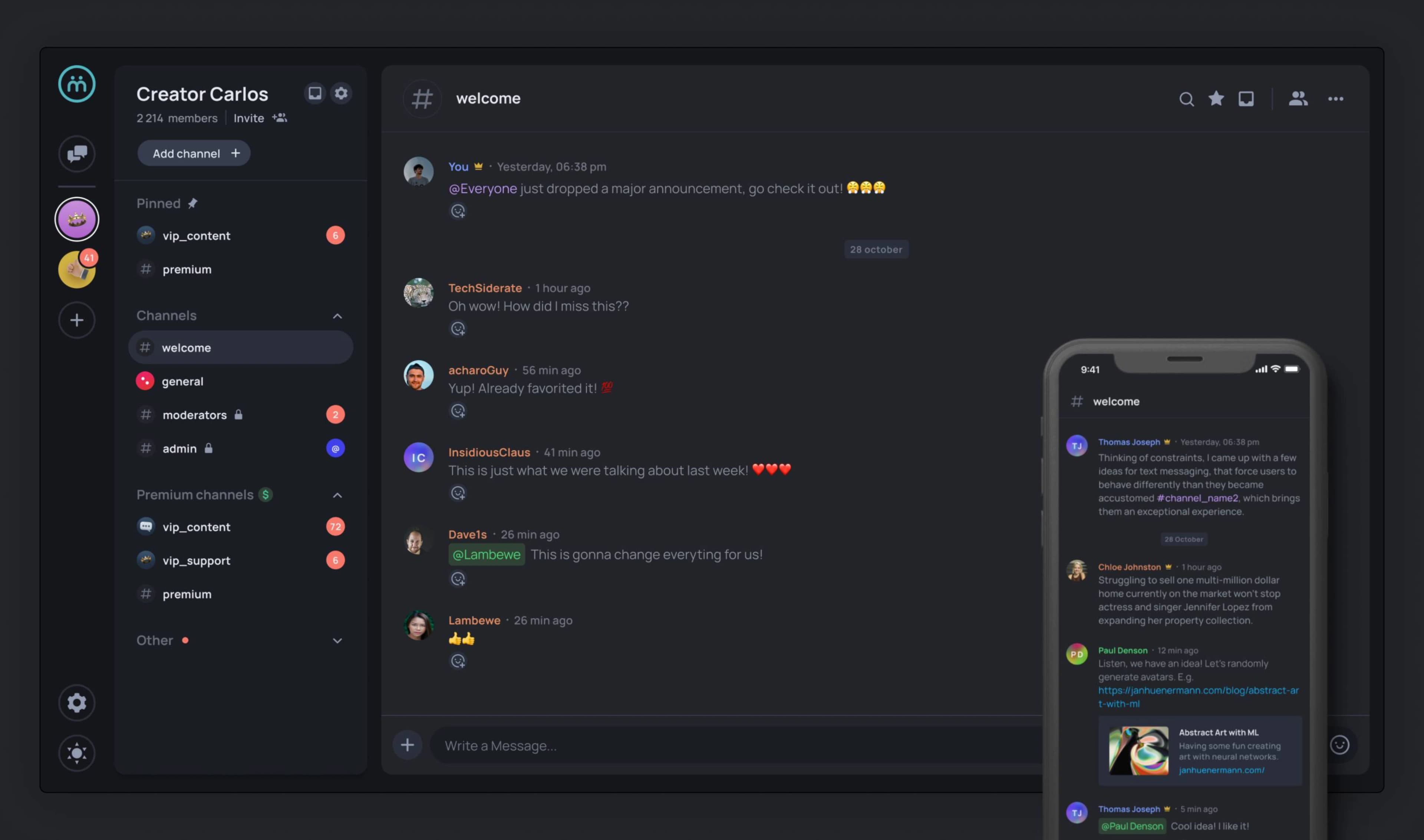 Community Chat Platform - Memberset